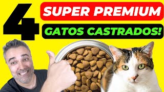 TOP 4 RAÇÕES Super Premium GATOS CASTRADOS ✅Só melhores [upl. by Tnek116]