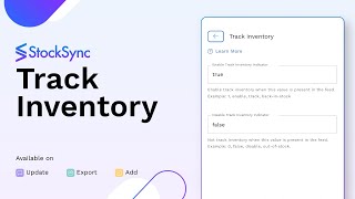 How to AddUpdate Track Inventory in Stock Sync  Column Matching Guide  Inventory Management [upl. by Anavi]