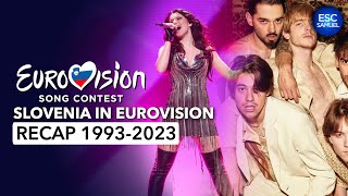 🇸🇮 SLOVENIA in Eurovision 1993  2023  RECAP All Entries Slovenija na Evroviziji [upl. by Aninay]