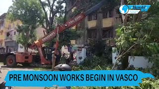 Pre Monsoon Works begin in Vasco [upl. by Akyssej]