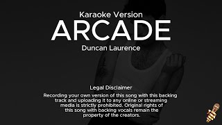 Duncan Laurence  Arcade Karaoke Version [upl. by Gruver]