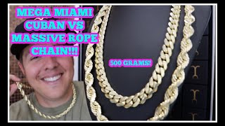 These MASSIVE chains arent for everyone 12MM rope vs 115MM Miami Cuban Link [upl. by Eidurt]