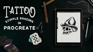 Tattoo Stipple Shading in Procreate [upl. by Adnilasor]