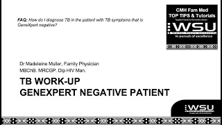 Top Tip TB workup in GeneXpert negative patient [upl. by Boles]