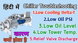 Chiller Troubleshooting of Water Cooled Chiller in hindi  Low Oil Level  Low tower Temp [upl. by Maure]