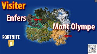 Visiter les Enfers et le Mont Olympe Fortnite Astuce Guide Emplacement [upl. by Pussej803]