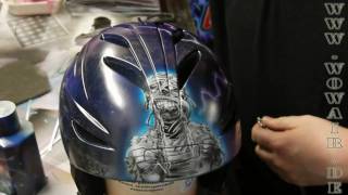 No129 Airbrush by Wow Skihelm Eddiemp4 [upl. by Solakcin]