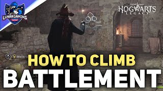 How To Climb The Battlements and Enter The Gatehouse Hogwarts Legacy [upl. by Gonroff]