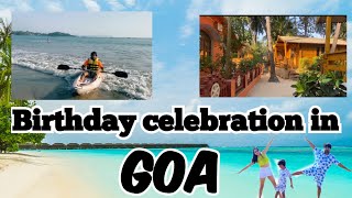 Travel vlog  Ek hi scooty se charo nikal pde Birthday vlog  Most beautiful beachKayaking in goa [upl. by Even]