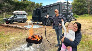 DAY 5 LIVING IN THE CARAVAN  Riverside Campsite Return [upl. by Barnebas]