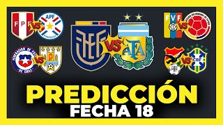 Predicción y Análisis Fecha 18 Eliminatorias Sudamericanas Qatar 2022  Tabla de Posiciones ⚽🏆 [upl. by Enelyar325]