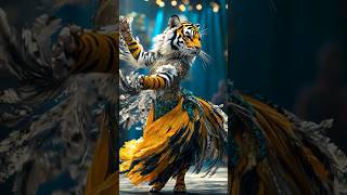 A Woman Fuses with A Tiger on AGT americagottalent agt magic talent shorts [upl. by Adnahsam]