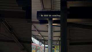 Info in Hanau Nord für die RB 49 wegen Ausfälle an Personal in Hanau Hbf [upl. by Redleh]