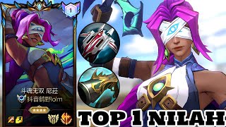 Wild Rift Nilah  Top 1 Nilah Gameplay Rank Challenger [upl. by Erdnoid]