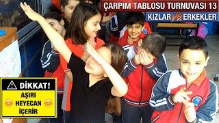 ÇARPIM TABLOSU TURNUVASI 13  KIZLAR VS ERKEKLER [upl. by Ylenaj]