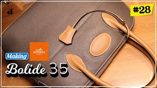 Making 6000 Hermès Bolide bag for free Handmade DIY  Leathercraft [upl. by Brandenburg390]