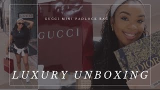 Luxury UnboxingReview GUCCI PADLOCK MINI  Miu Miu 11ws  Dior Gift Set  The Domain Austin TX [upl. by Hacker]