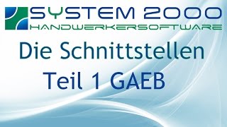 Schnittstellen  GAEB [upl. by Adiazteb]