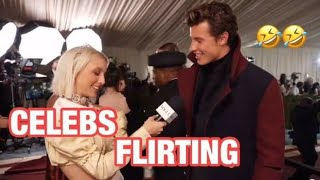 Celebs FLIRTING with interviewers Harry Styles Timothee Chalamet etc [upl. by Akcirre]