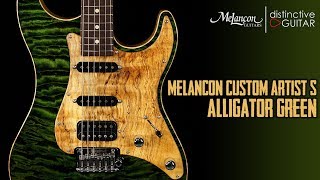 Melancon Custom Artist S  Alligator Green w Spalted Maple Pickguard [upl. by Nomrac]