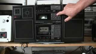 PANASONIC RXC3002 3Piece Boombox shown before cleaning Automatic level control for sound on [upl. by Dieterich]