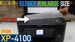 Epson XP 4100 Enlarge or Reduce Copy Size [upl. by Ailla]