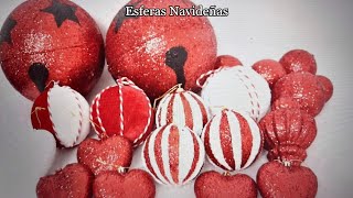 IDEAS PARA HACER ESFERAS NAVIDEÑAS 🎄🎅🏻 [upl. by Ariaek]