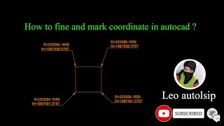 How To Display Coordinates On Auto CAD Drawings By Autolisp [upl. by Norvan]