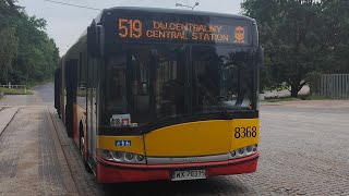 Linia 519  Solaris Urbino 18 III 8368  MZA Warszawa [upl. by Llerdna]