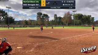 NorCal Blast 14u F23 Rianda vs BSC Bengals Briggs 14u 20231118 [upl. by Sturrock]