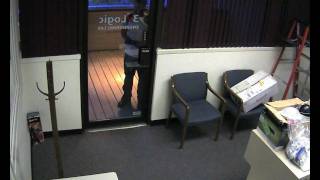 Burglar smashes glass door [upl. by Otreblaug]