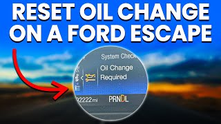 How To Reset Oil Change On A Ford Escape StepByStep Guide [upl. by Zea]