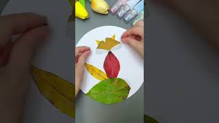 Leaf sticker fox Use this pushtostick glue to make handmade notebooks Leaf stickers are reall [upl. by Htinnek1]