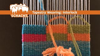 Tapestry Weaving Weft Interlock [upl. by Ydnelg]