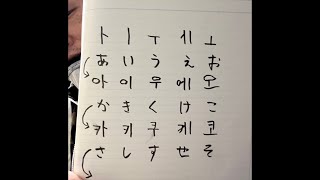 【韓国語勉強２日目】ハングル文字の読み方書き方を覚えたい【한글 문자 읽는 법 쓰는 법을 배우고 싶다】 [upl. by Callida]