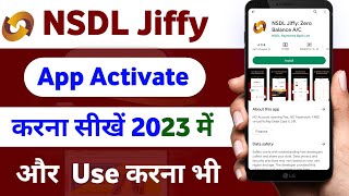 nsdl jiffy app kaise chalu kare  how to activate Nsdl Jiffy  Nsdl Jiffy App Kaise use Kare [upl. by Shaine]