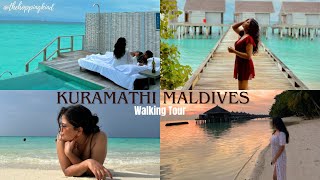 KURAMATHI MALDIVES WALKING TOUR  BEACH AND WATER VILLA WITH POOL  HONEYMOON maldives walkingtour [upl. by Emile]