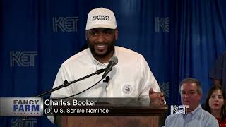 US Senate Candidate Charles Booker Speech  Fancy Farm 2022  KET [upl. by Adnalra]