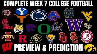 College Football Week 7 Complete Preview amp Predictions  Ohio State Colorado Texas Oregon amp More [upl. by Eillo]