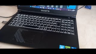 Laptop GIGABYTE G5 KF stress test power amp temp [upl. by Arley]