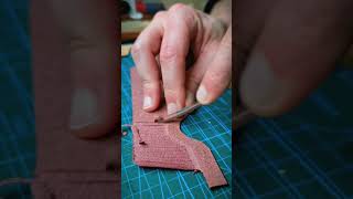 Skiving leather with a French skiver The way to get your leather thinner Leathercraft tools [upl. by Eeliab]