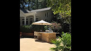 How to Build an Outdoor Kitchen with Pavestones RumbleStone Wall Blocks and QUIKRETE Countertop Mix [upl. by Karil]