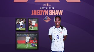 Concacaf W Gold Cup  Best Player  Jaedyn Shaw [upl. by Pigeon]