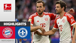 Kane Hat Trick in 8 Goals Gala  FC Bayern München  Darmstadt 80  Highlights  MD 9 – 202324 [upl. by Jessalyn]