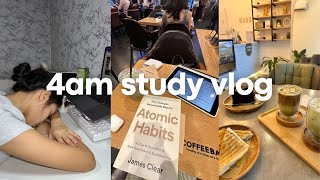 4 AM college study vlog cramming on exam week lots of matcha run 🍵 [upl. by Akineg]