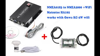 ONWA KC 2W NMEA 0183 to NMEA2000 amp WiFi WLan adapter works with Matsutec HA 102 AIS class B transpon [upl. by Akcirederf41]