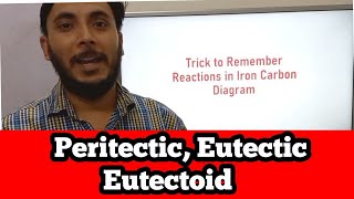 Eutectoid Eutectic Peritactic  Trick to remember  Reactions in iron carbon diagram [upl. by Schechinger]