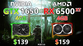 GTX 1650 vs RX 6500 XT PCIE 30  Test in 7 Games [upl. by Lanita]