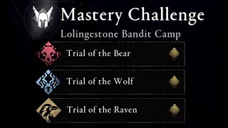 Gold medal Bear trial Lolingestone Bandit Camp AC Valhalla [upl. by Eugaet130]