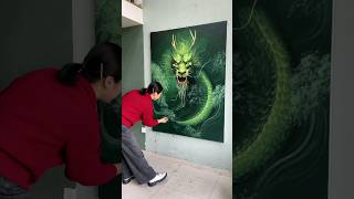 Amazing Dragon 🐲 Canvas Painting  Ermin [upl. by Newmann]